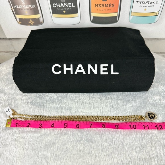 SOLDCHANEL authentic stamped pendant charm on chain necklace with pouch gift bag - Picture 5 of 5